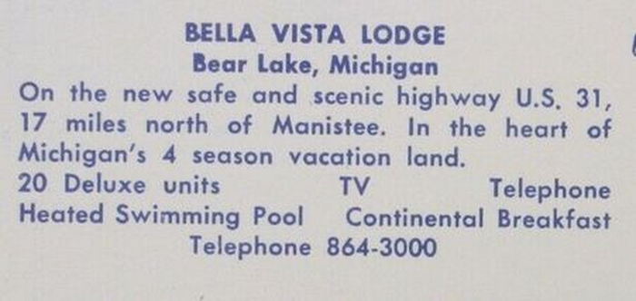 Motel Bear Lake (Bella Vista Lodge) - Vintage Postcard